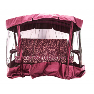 Тент с противомоскитной сеткой для садовых качелей Ранго (бордо) Тент с противомоскитной сеткой для садовых качелей Ранго (бордо)