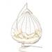 Подвесное кресло-кокон DUBLIN белый кокон + бежевая подушка