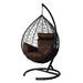 Подвесное кресло-кокон California графитовый каркас+темный шоколад подушка Подвесное кресло-кокон California графитовый каркас+темный шоколад подушка