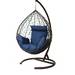 Подвесное кресло-кокон California коричневый каркас+ синяя подушка